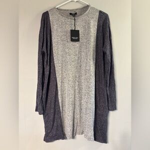 Simply Vera Vera Wang Gray and Black Long Cardigan